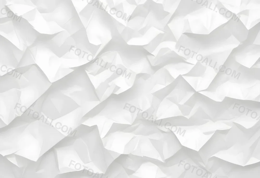 White Crumpled Paper Texture With Visible Folds And Creases Creating A Textured Background 5 2642