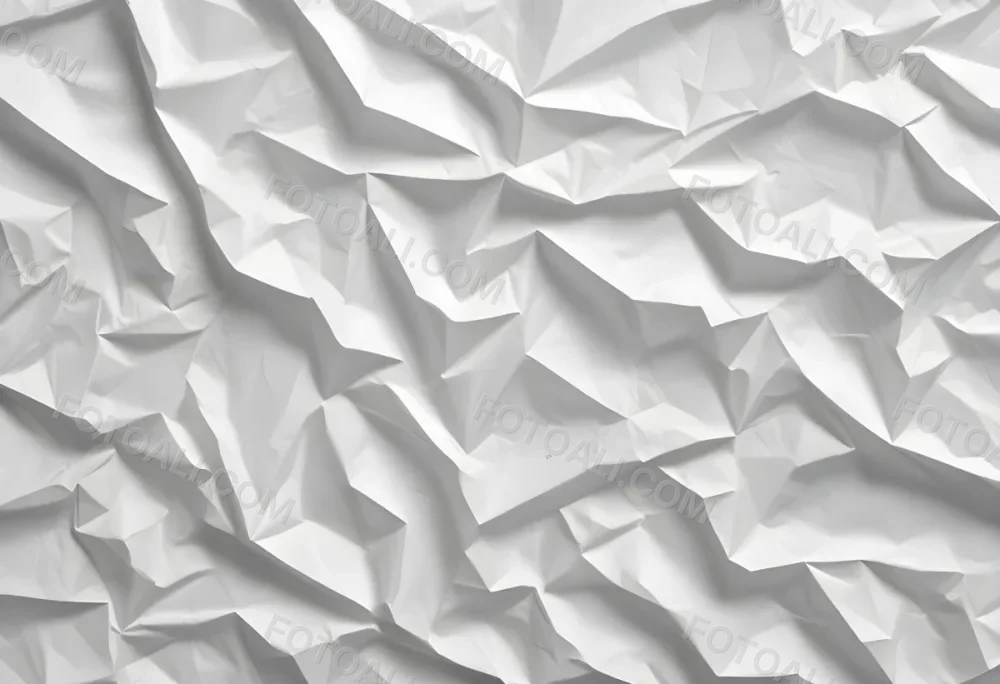 White Crumpled Paper Texture With Visible Folds And Creases Creating A Textured Background 8 3cc9