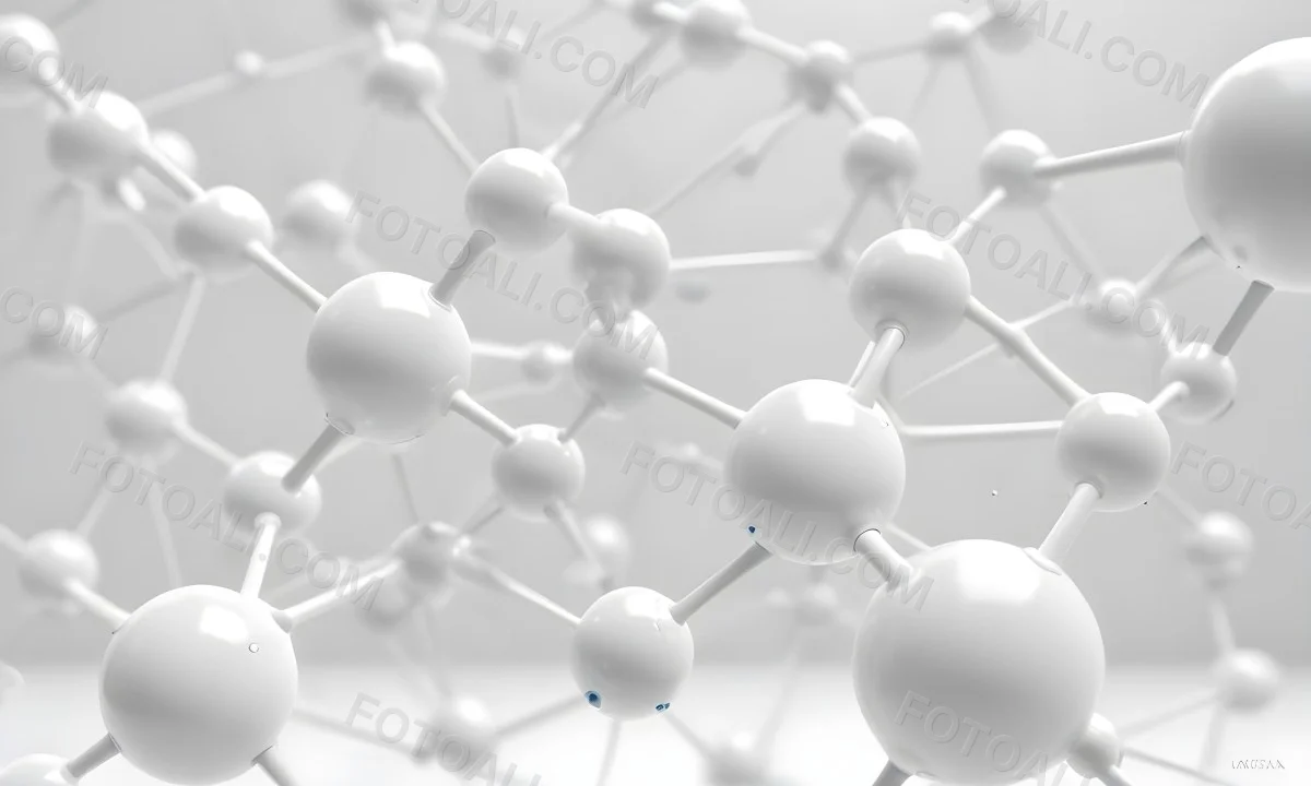White Molecular Structure With Interconnected Spheres Minimalist Design Clean And Bright Aesthetic Scientific Visualization Abstract Representation Soft Lighting And A Blurred Background 3 0994