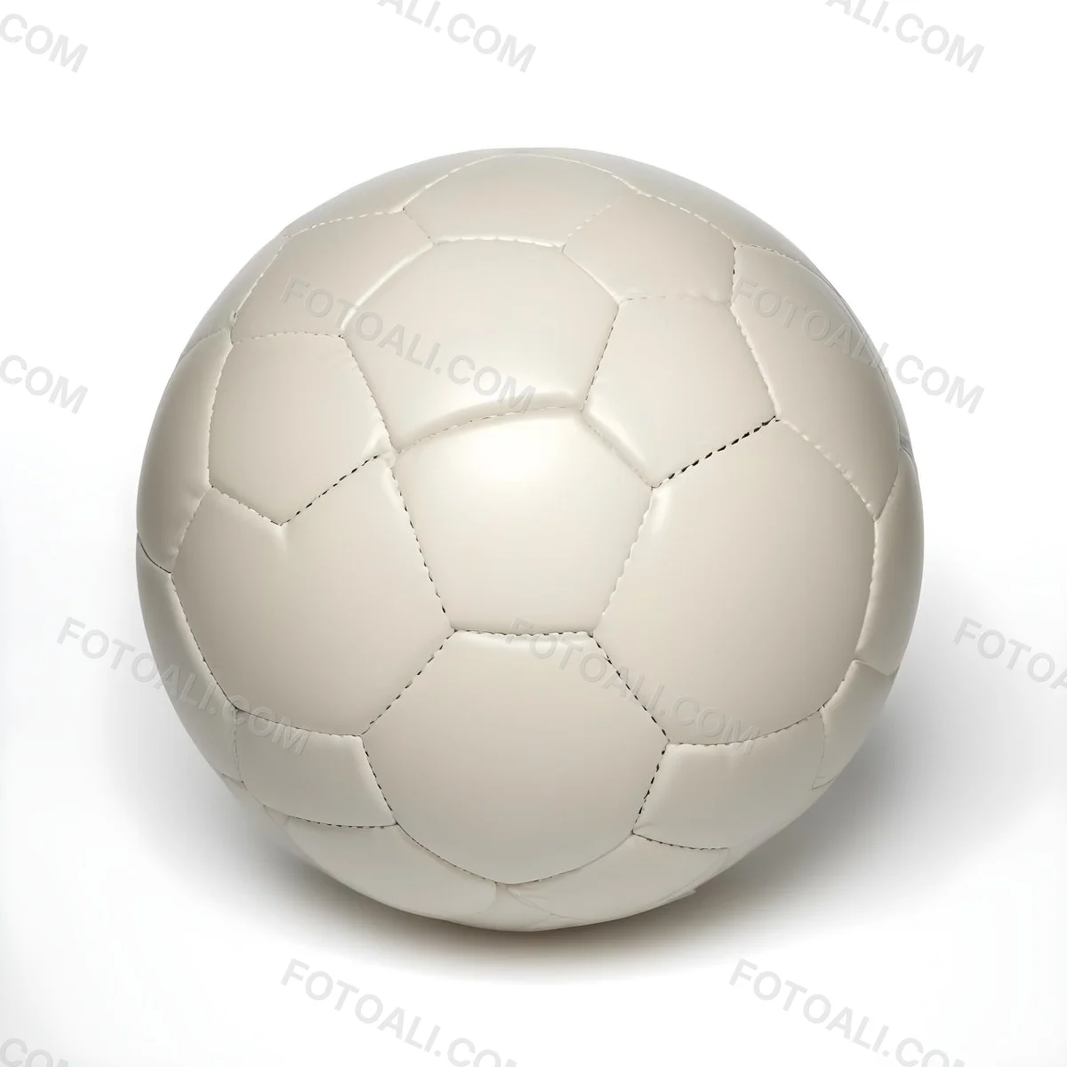 White Soccer Ball With Black Seams On A White Background Studio Shot High Resolution Perfect Lighting No Shadows 1 Bd4e