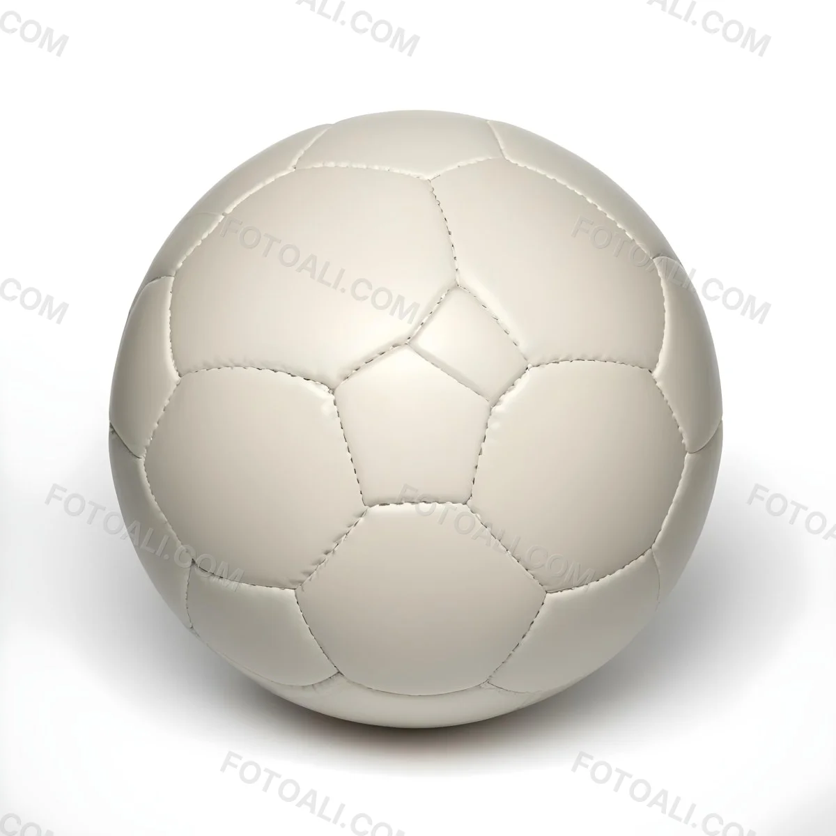 White Soccer Ball With Black Seams On A White Background Studio Shot High Resolution Perfect Lighting No Shadows 12 Db7a