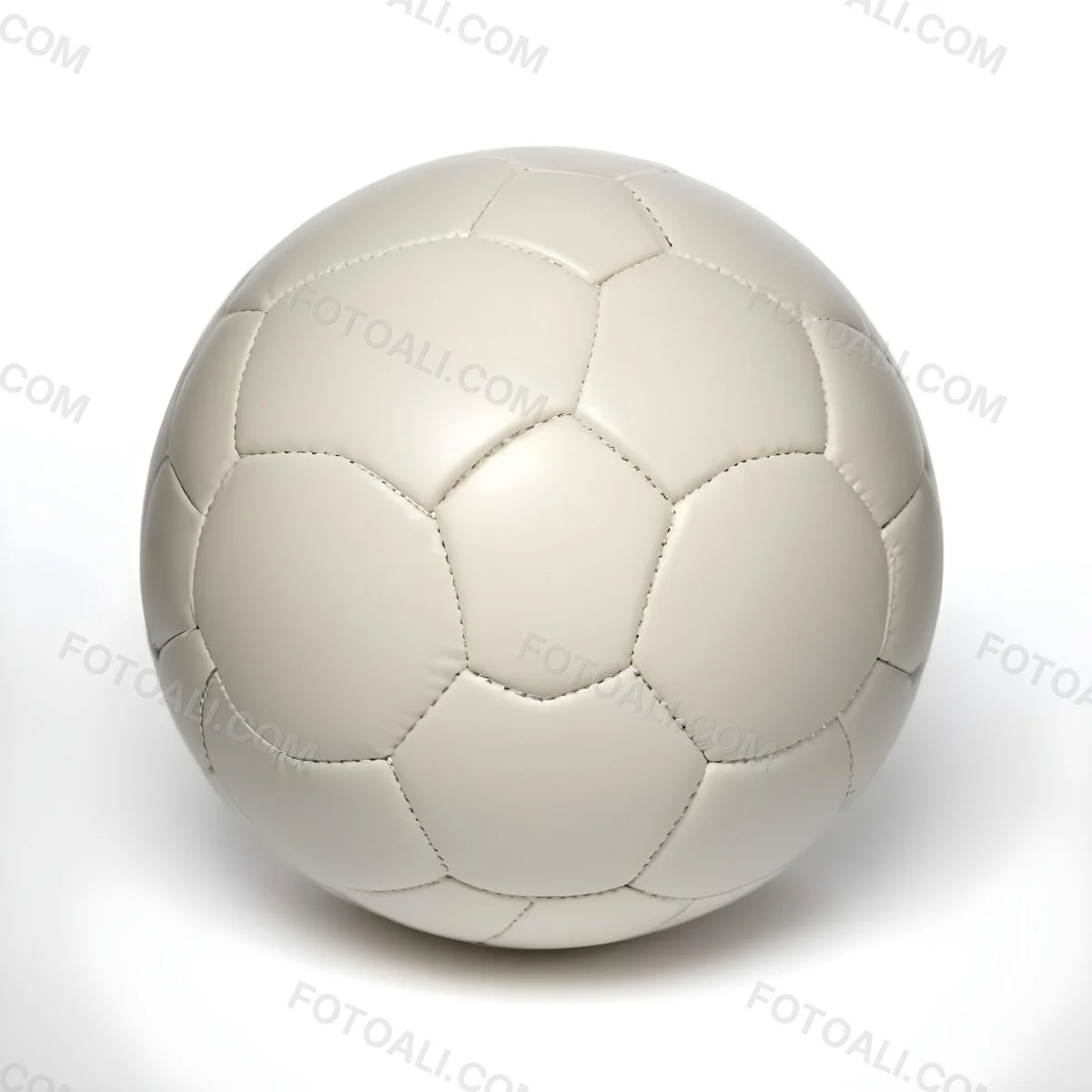 White Soccer Ball With Black Seams On A White Background Studio Shot High Resolution Perfect Lighting No Shadows 13 20a9