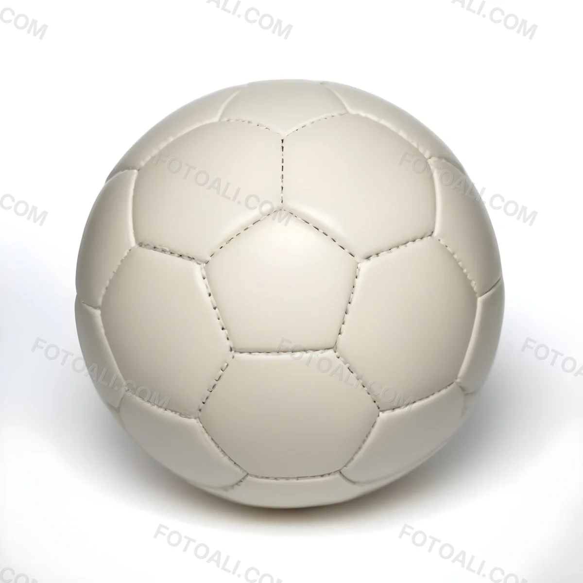 White Soccer Ball With Black Seams On A White Background Studio Shot High Resolution Perfect Lighting No Shadows 14 9641
