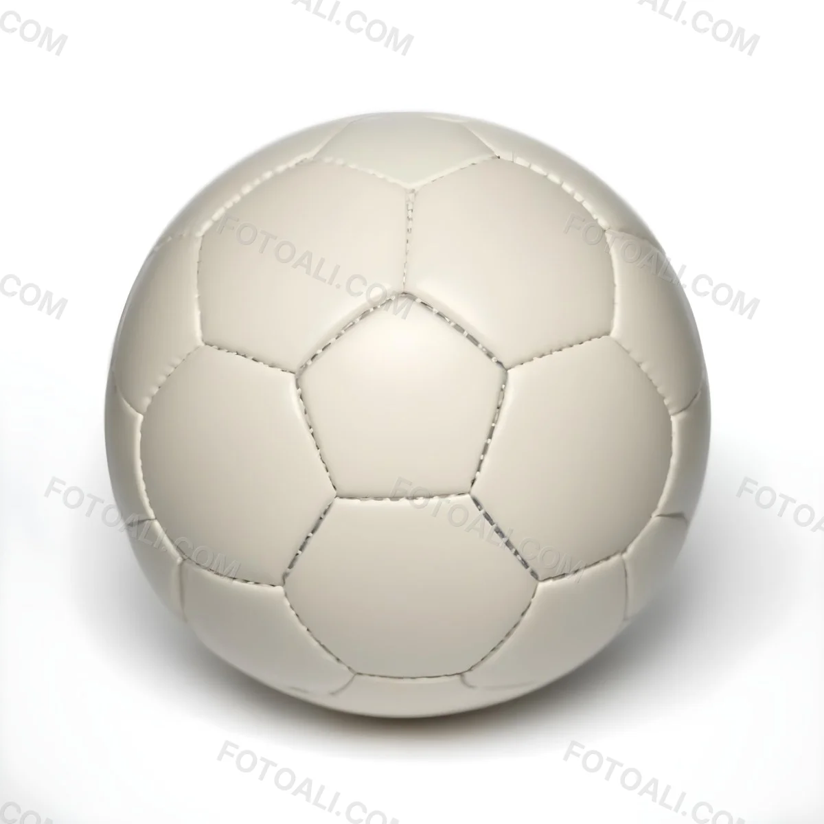White Soccer Ball With Black Seams On A White Background Studio Shot High Resolution Perfect Lighting No Shadows 16 7370