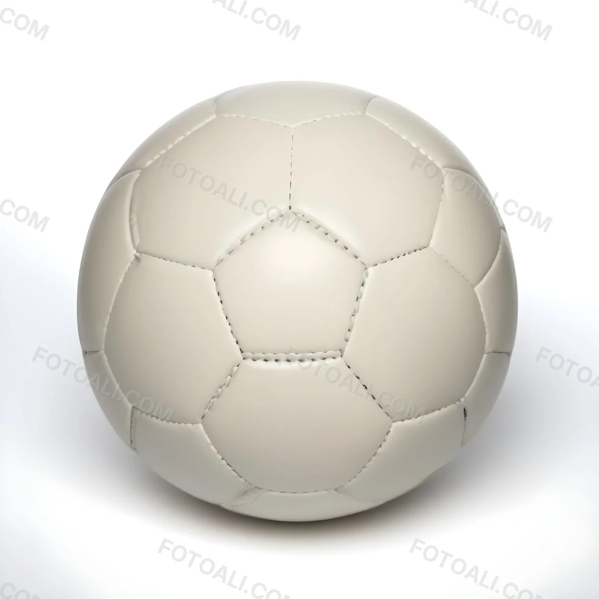 White Soccer Ball With Black Seams On A White Background Studio Shot High Resolution Perfect Lighting No Shadows 2 C09d