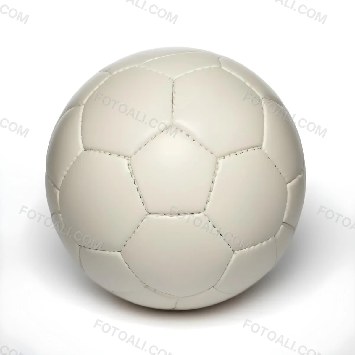 White Soccer Ball With Black Seams On A White Background Studio Shot High Resolution Perfect Lighting No Shadows 7 F852
