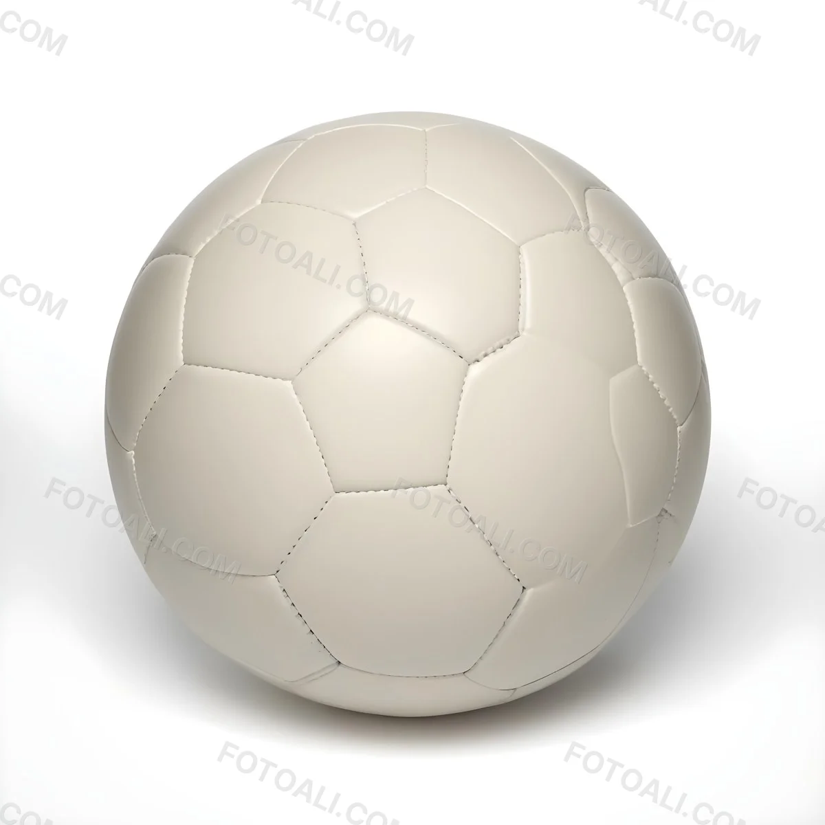 White Soccer Ball With Black Seams On A White Background Studio Shot High Resolution Perfect Lighting No Shadows 9 E0ad