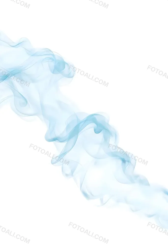Wispy Blue Smoke Against A White Background 1 13be