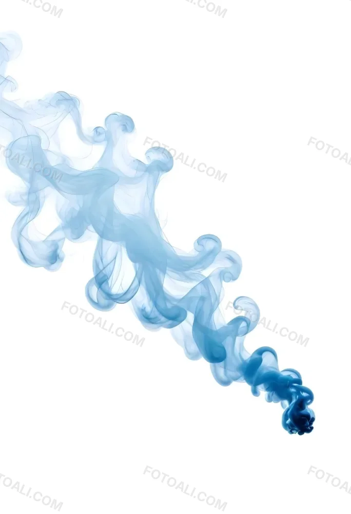 Wispy Blue Smoke Against A White Background 10 52a9