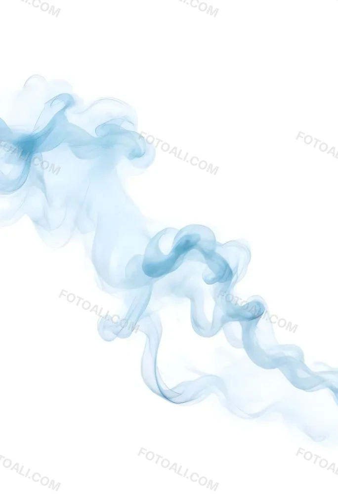 Wispy Blue Smoke Against A White Background 14 2935