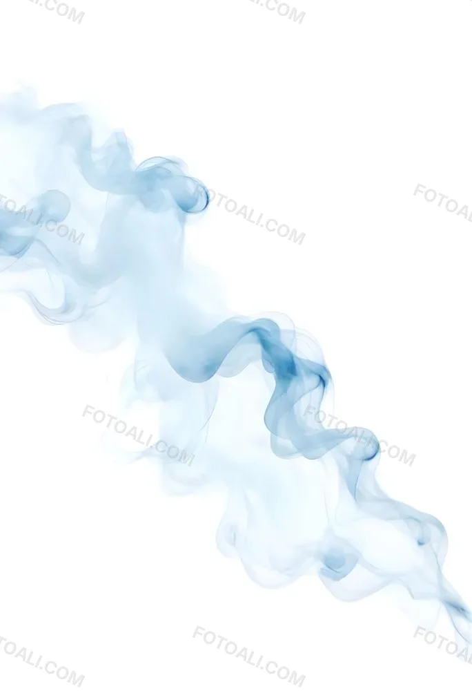 Wispy Blue Smoke Against A White Background 16 E444