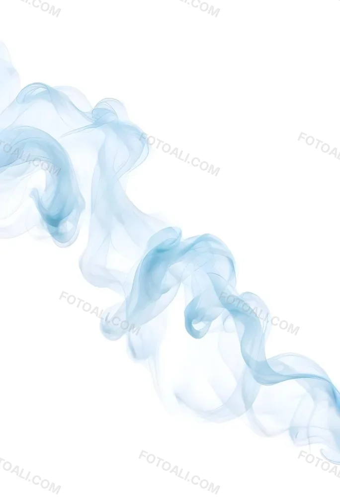 Wispy Blue Smoke Against A White Background 2 3e2a
