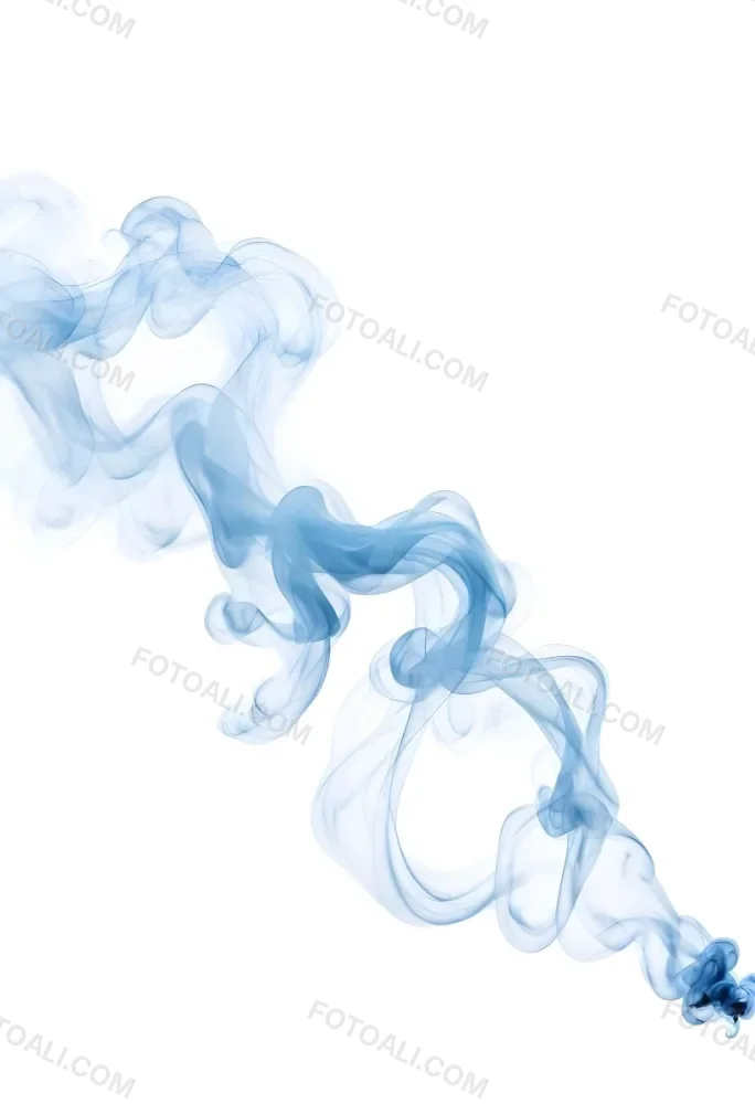 Wispy Blue Smoke Against A White Background 3 Dd46