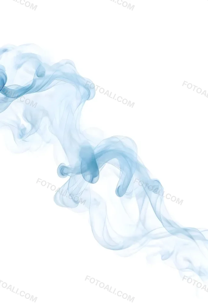 Wispy Blue Smoke Against A White Background 4 7a58