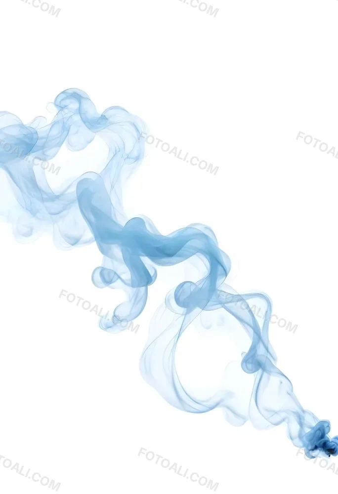 Wispy Blue Smoke Against A White Background 5 Be26