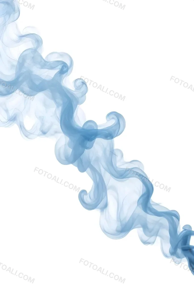 Wispy Blue Smoke Against A White Background 7 Aa85