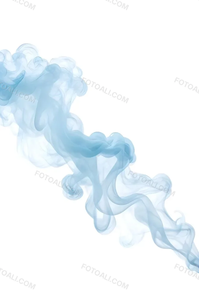 Wispy Blue Smoke Against A White Background 9 2e98