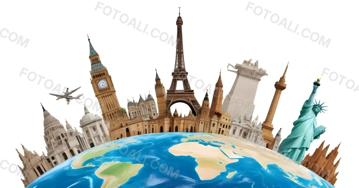 World Monuments On Top Of The World White Background 11 9eb3