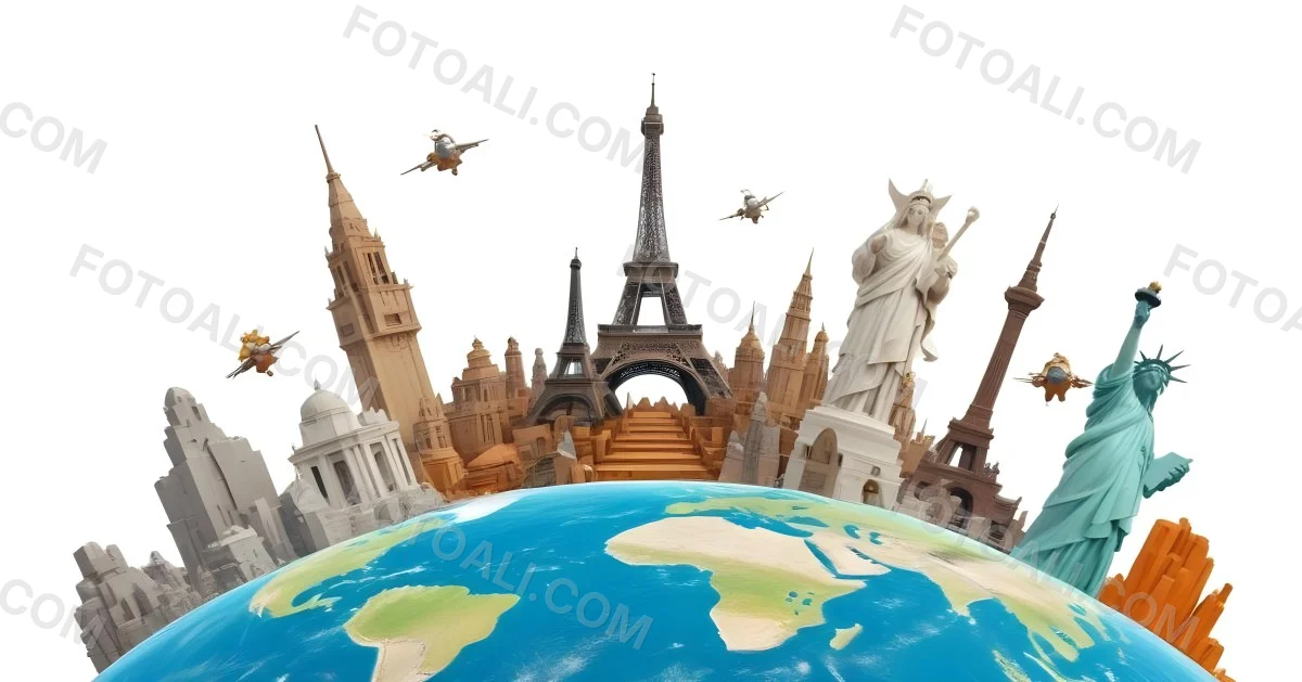 World Monuments On Top Of The World White Background 14 Eae4