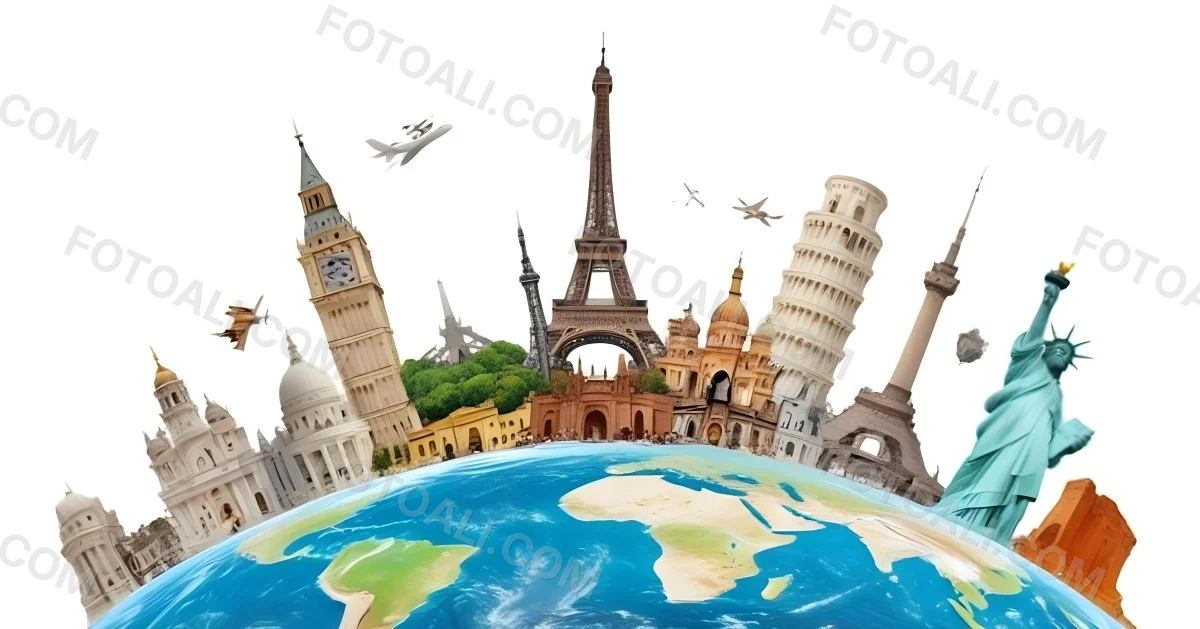 World Monuments On Top Of The World White Background 33 1a0d