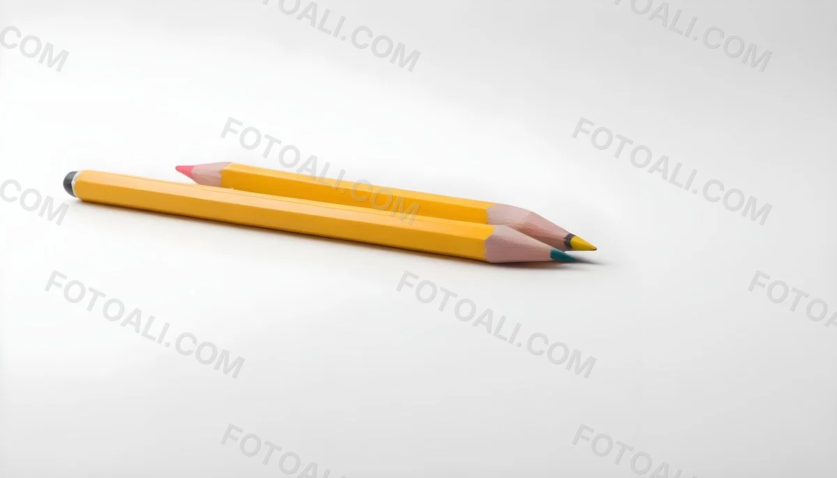 Yellow Pencil On A White Background 1 4b1d