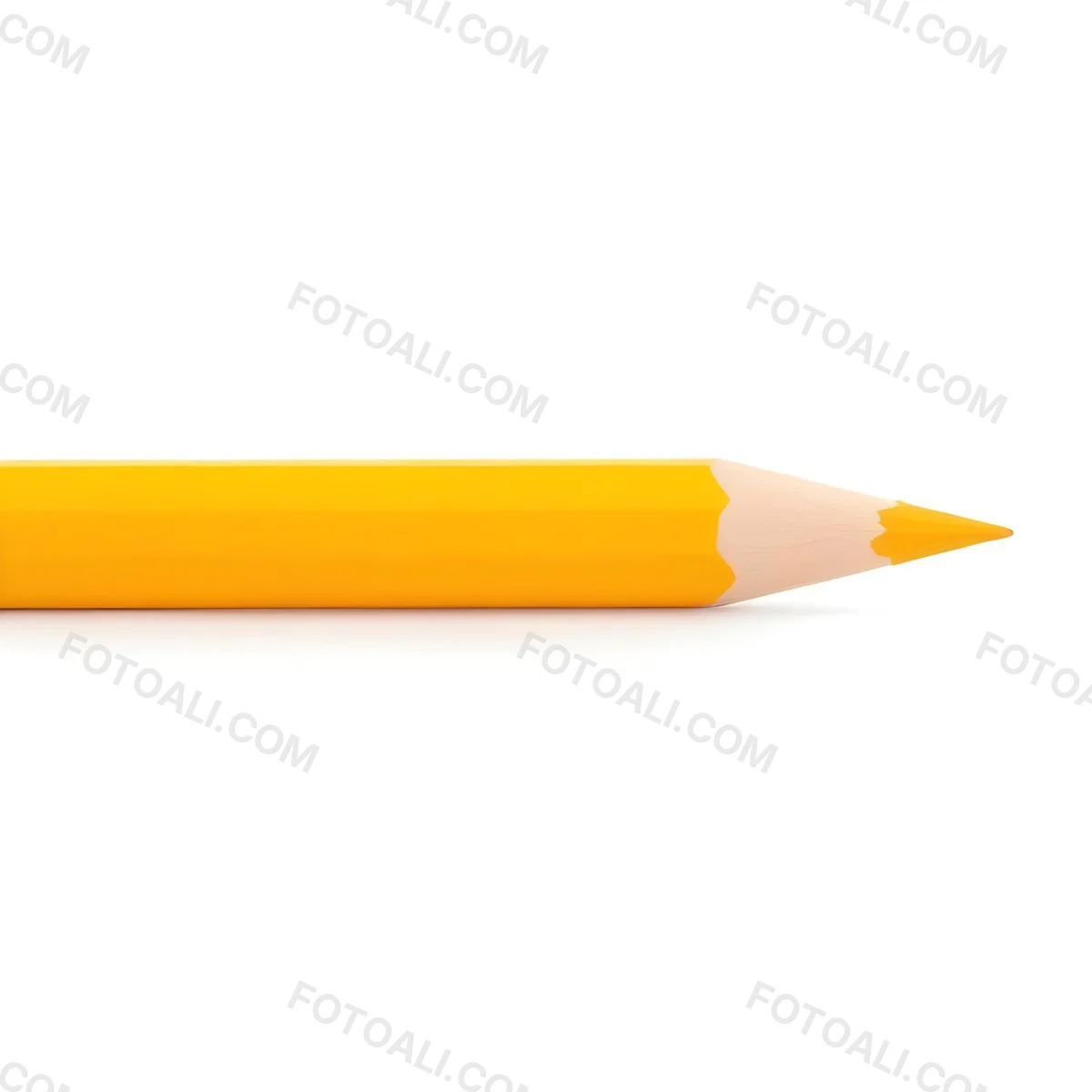 Yellow Pencil On A White Background 16 C1ef