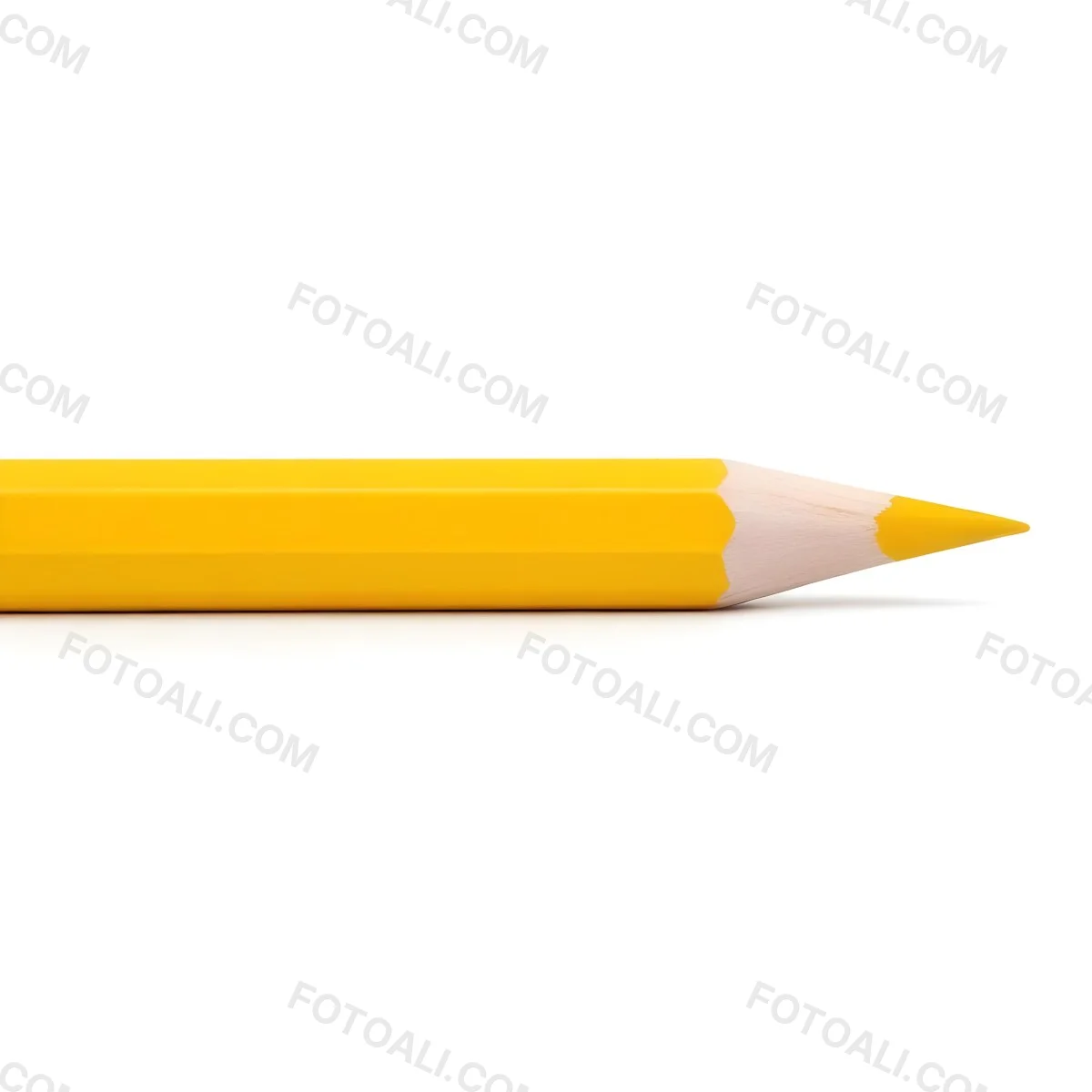 Yellow Pencil On A White Background 17 4853