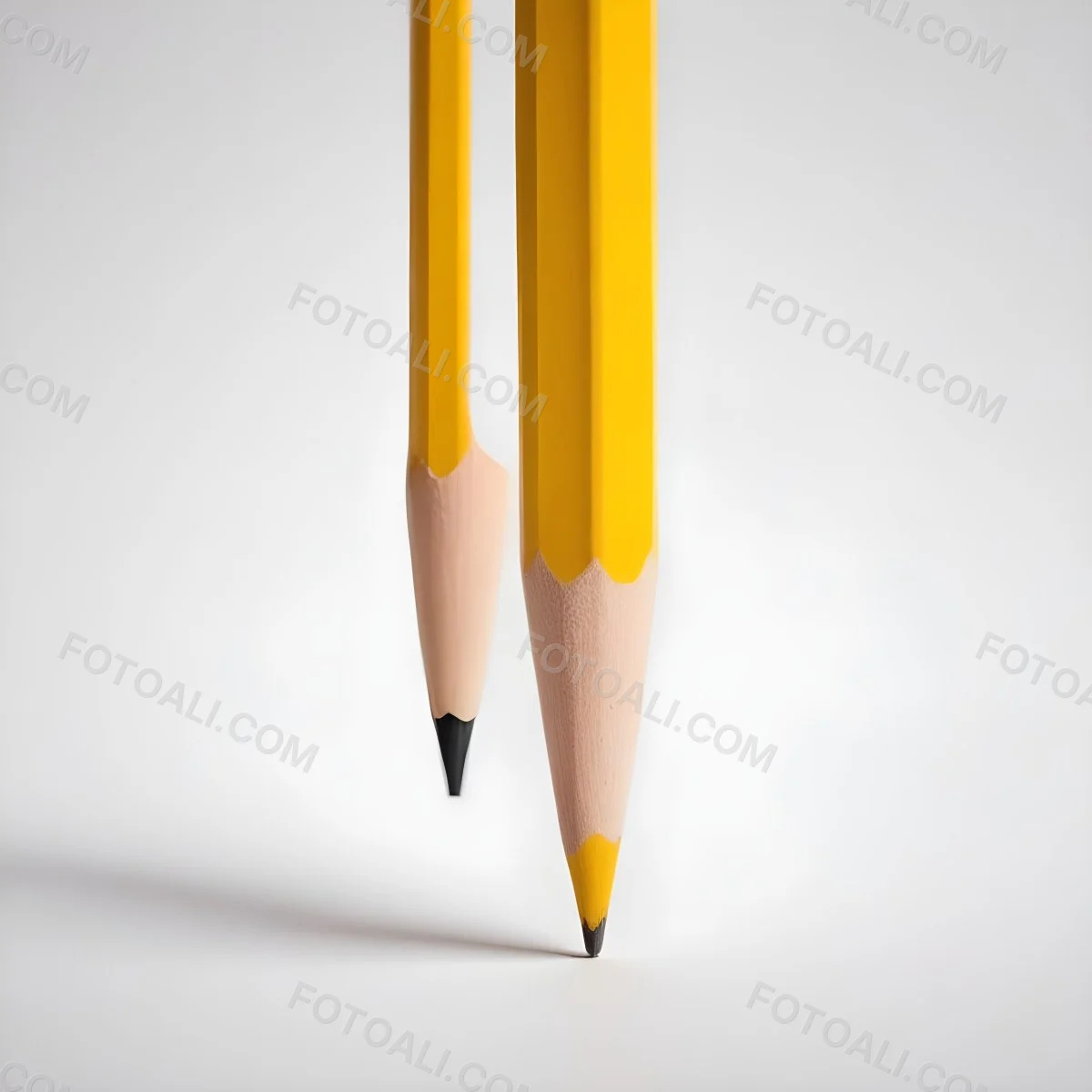 Yellow Pencil On A White Background 21 74d3