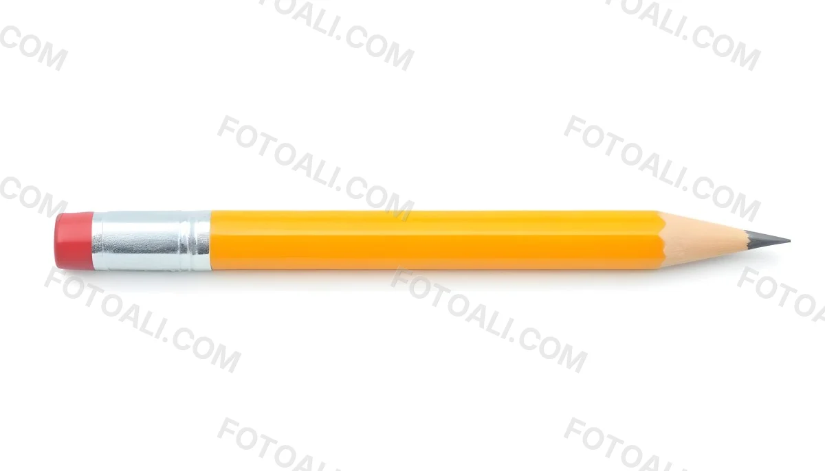 Yellow Pencil On A White Background 23 Cb70