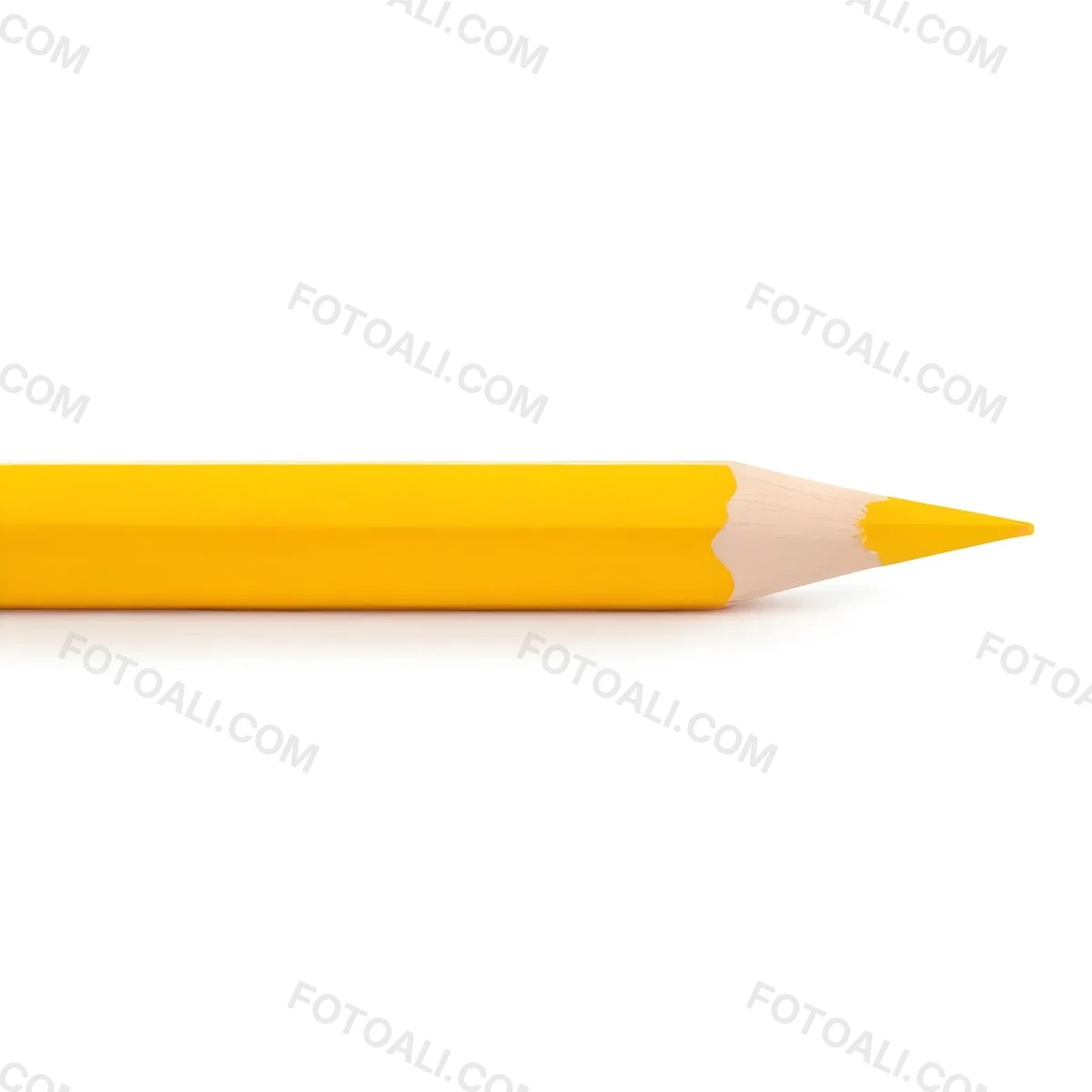 Yellow Pencil On A White Background 34 5184