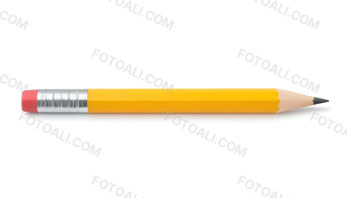 Yellow Pencil On A White Background 4 Adcc