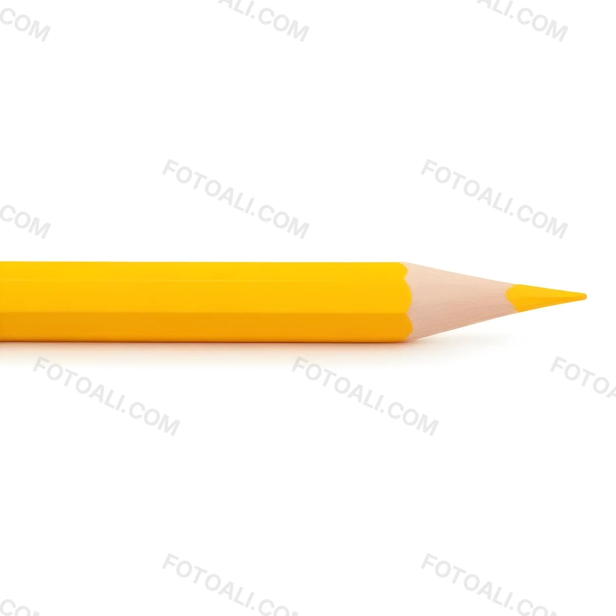 Yellow Pencil On A White Background 4 Fd60