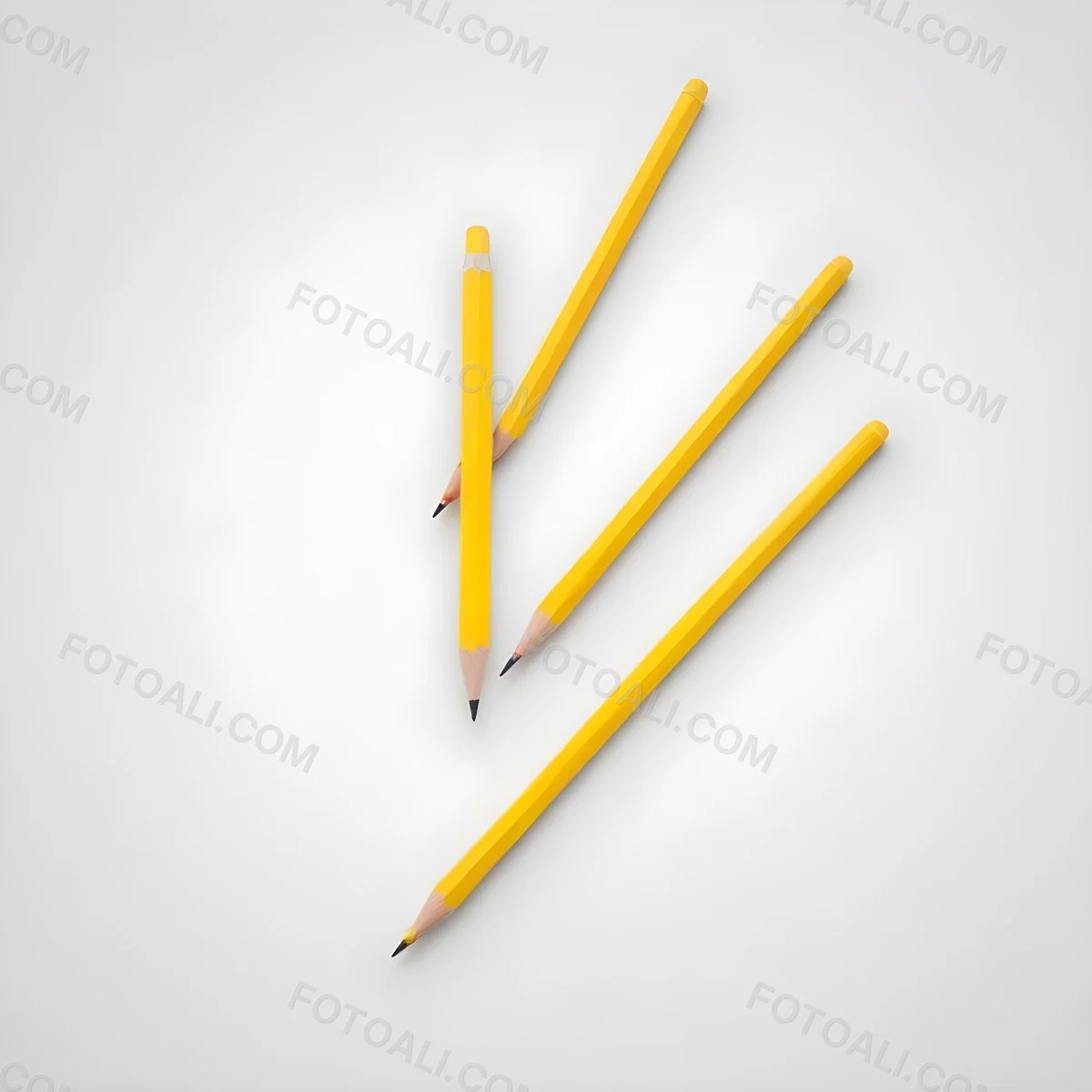 Yellow Pencil On A White Background 5 C08a
