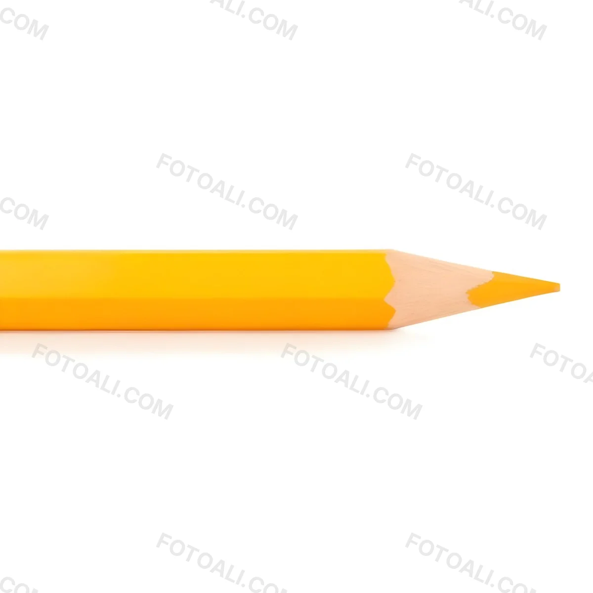 Yellow Pencil On A White Background 6 F569