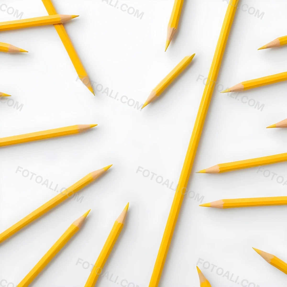 Yellow Pencil On A White Background 7 Faf1 C1da