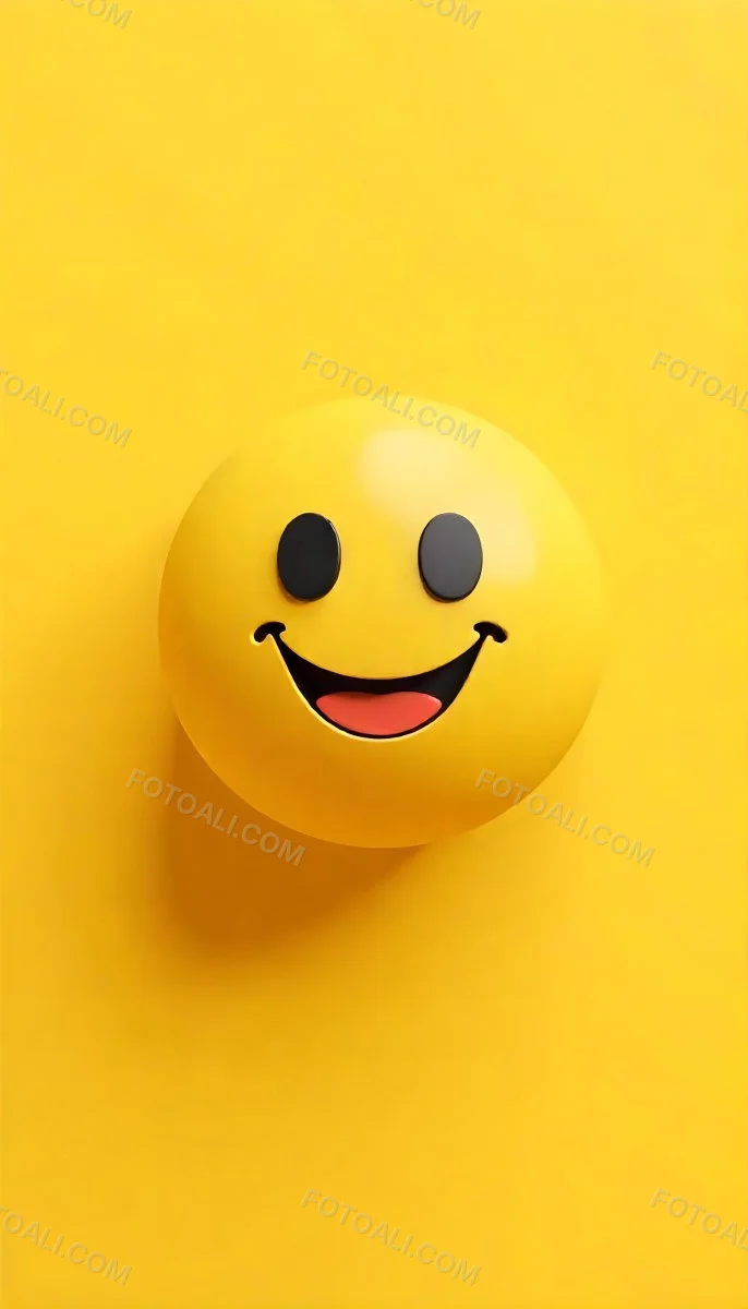 Yellow Smiley Face With Black Eyes And Mouth On A Black Background 11 7bf7