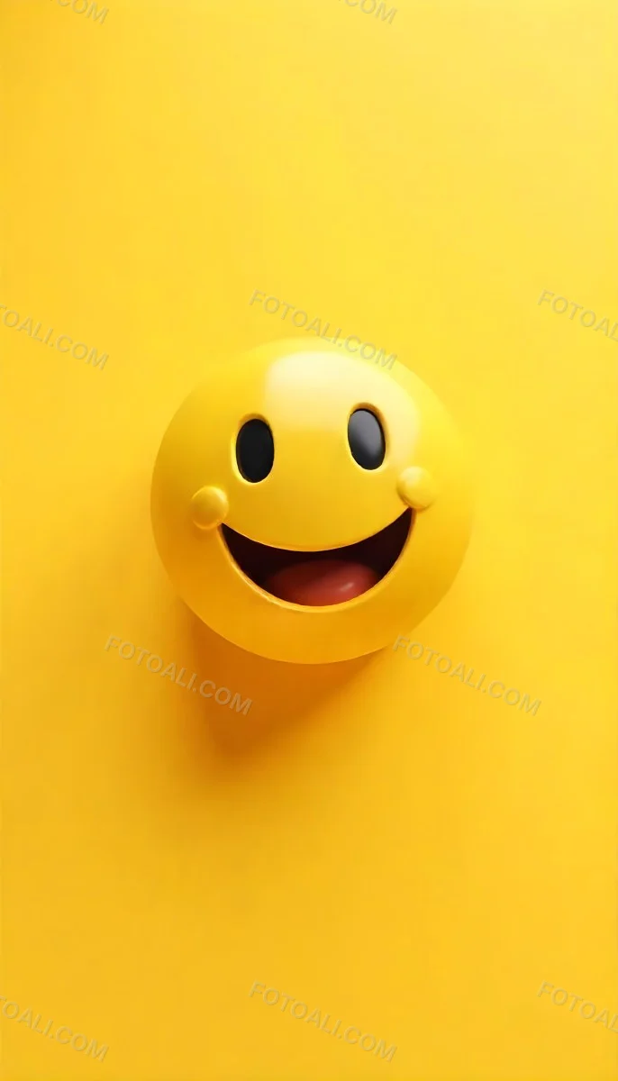 Yellow Smiley Face With Black Eyes And Mouth On A Black Background 12 6aa2