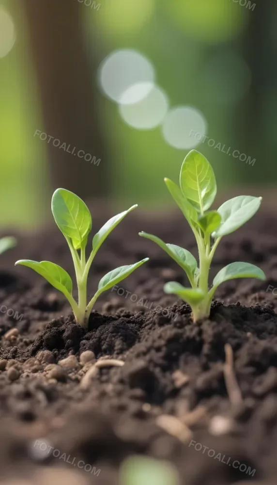 Young Green Plants Sprouting From Soil With Blurred Natural Background 13 Dc8a