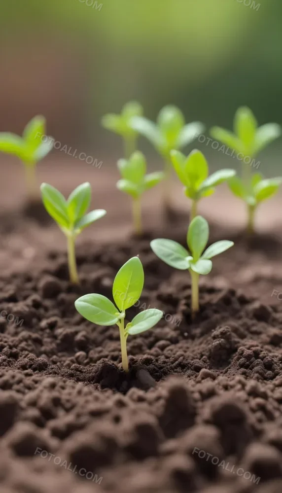 Young Green Plants Sprouting From Soil With Blurred Natural Background 7 Dfd7