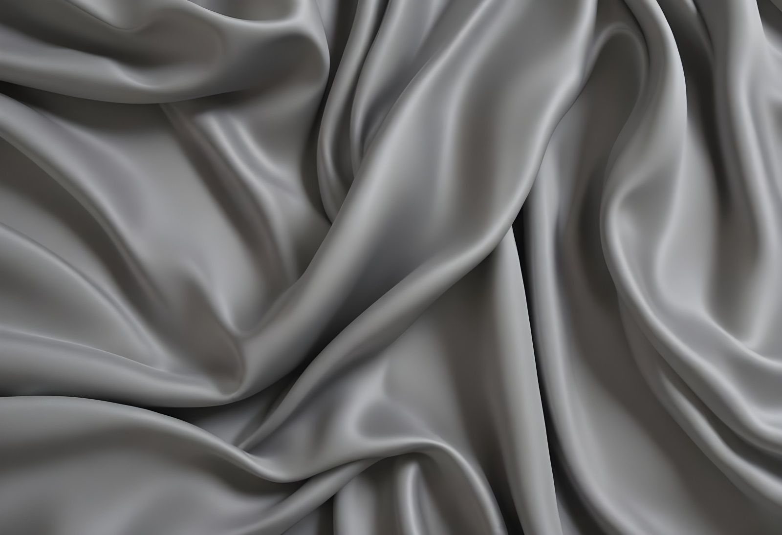 3d Model A Close Up Of Smooth Draped Fabric In A Muted Gray Color Showcasing Soft Folds And A Shiny Texture The Fabric Appears To Be Satin With Gentle Waves And Creases Creating A Flowing Appearance Figure Octane 10 029e
