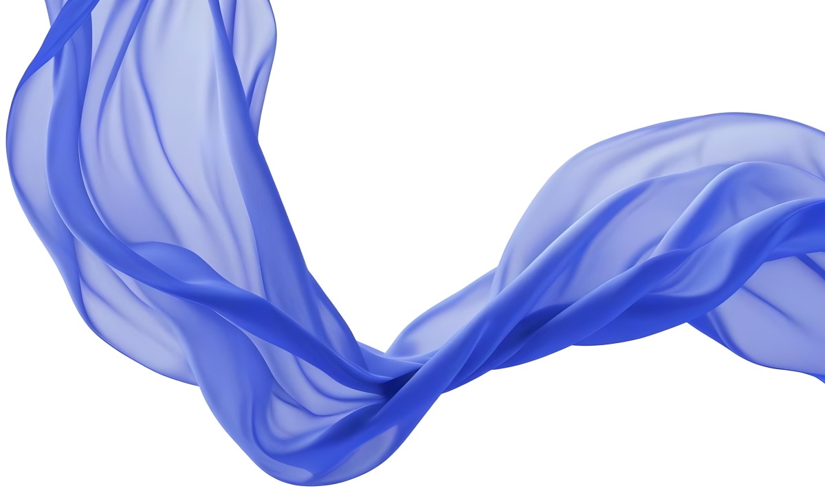 3d Model Flowing Blue Fabric Against A White Background Figure Octane Render Volumetric Highly Detailed Videogame Aesthetic 10 5e4c