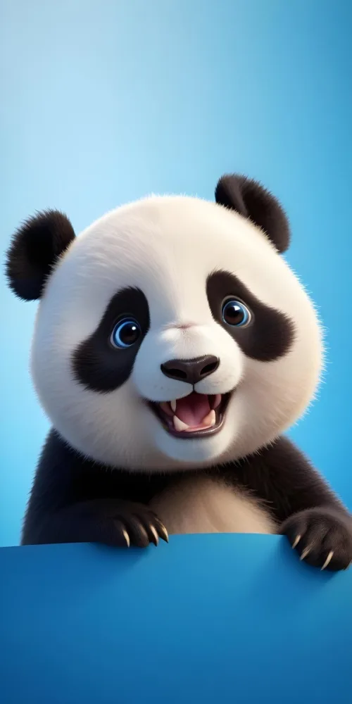 A Cute Panda Bear With Large Black And White Fur Sitting And Looking Directly At The Camera With A Friendly Expression 2 4214