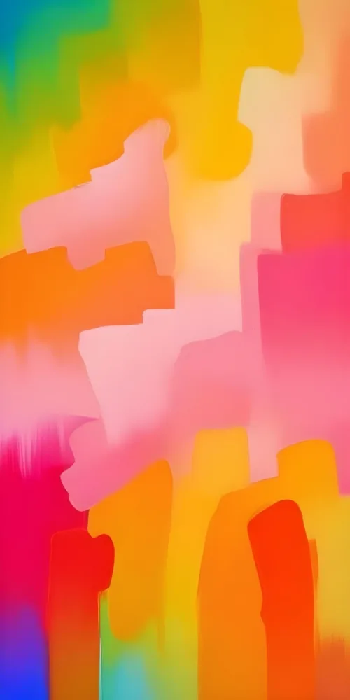 Abstract Geometric Shapes In Vibrant Orange Pink And Yellow Colors 29 Defb