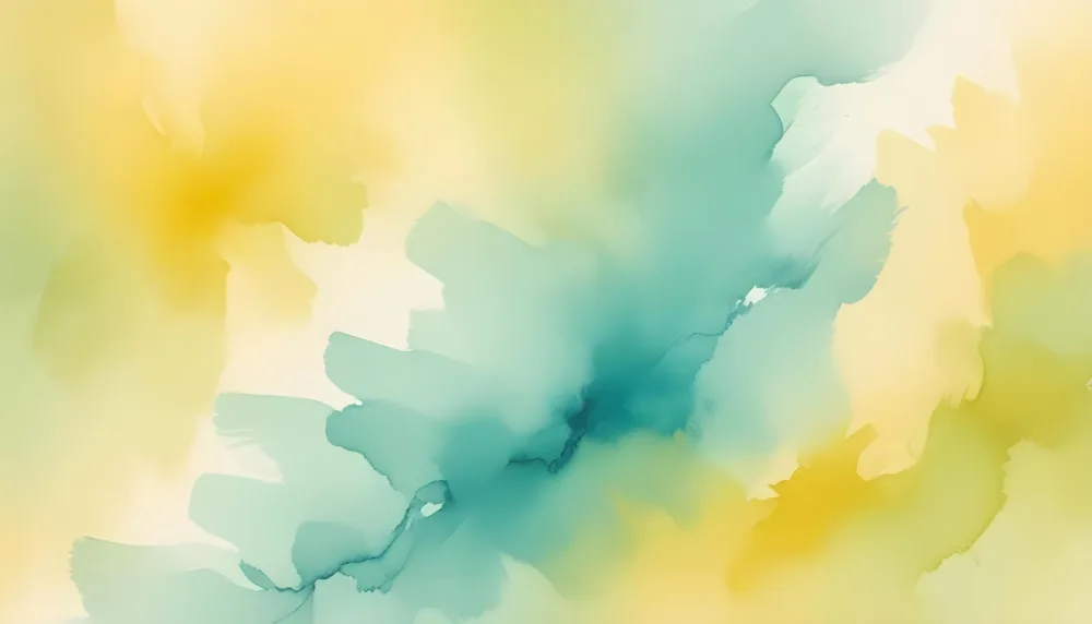 Abstract Watercolor Painting With A Blend Of Light Yellow And Turquoise Hues Creating A Soft Effect Reminiscent Of A Watercolor Wash On Paper 23 D283