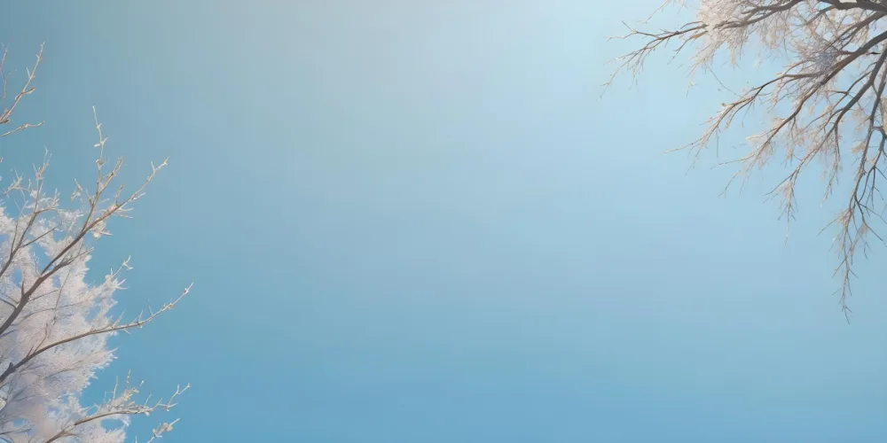 3d Model Bare Tree Branches Against A Soft Gradient Blue Sky Background Figure Octane Render Volumetric Highly Detailed Videogame Aesthetic 47 07a9