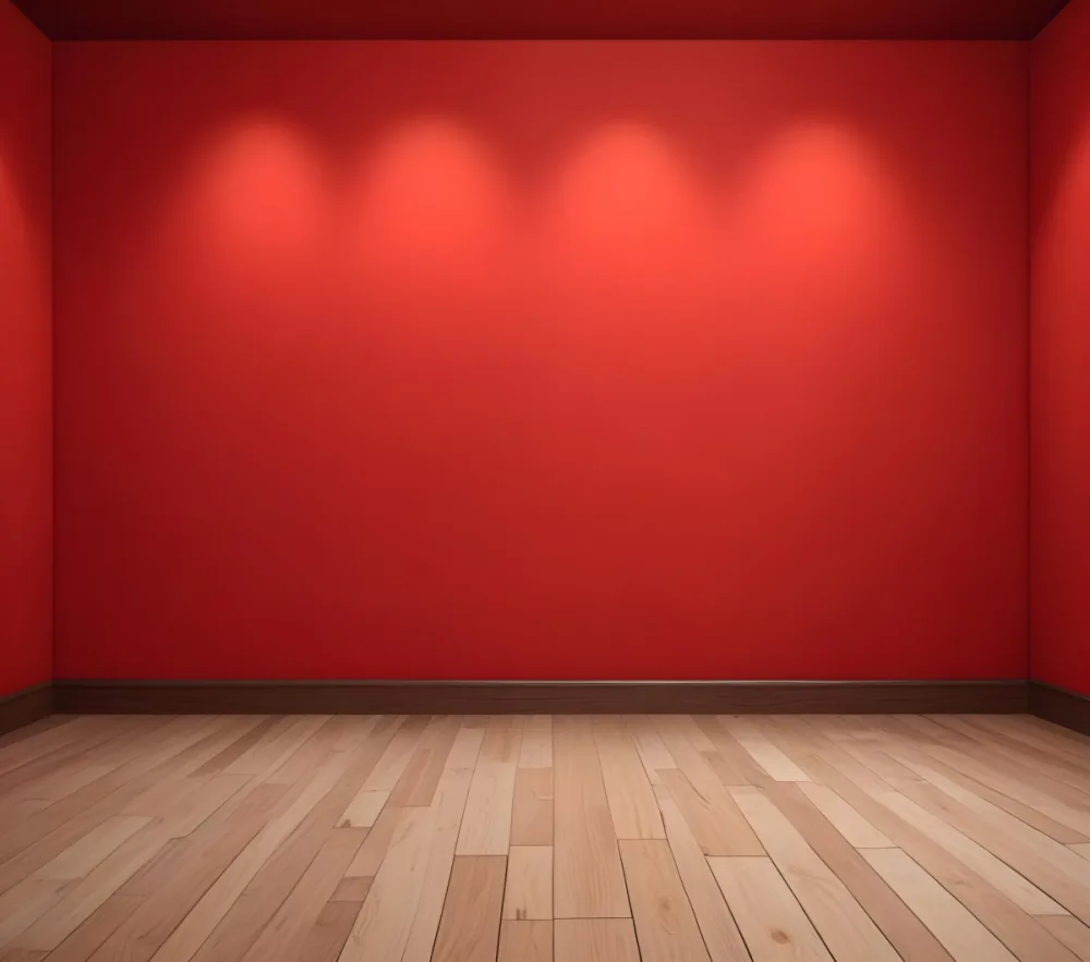 3d Model Red Wall With A Wooden Floor The Wall Is A Light Shade Of Red Creating A Striking Backdrop The Floor Is Made Of Light Brown Wood Figure Octane Render Volumetric Highly Detailed Videogame Aesthetic 20 Fa2f