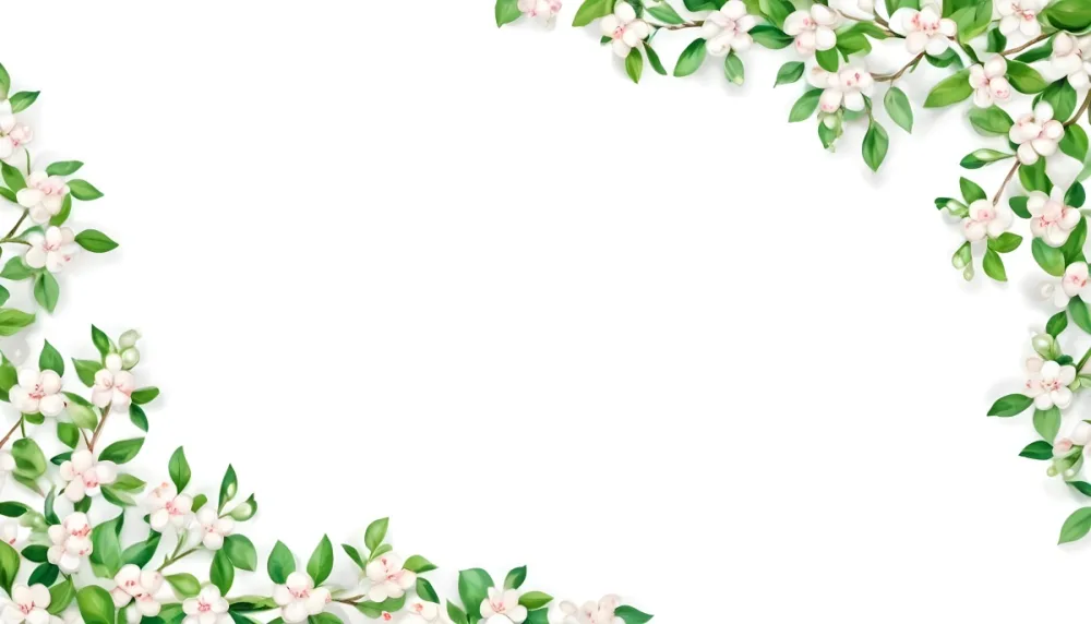 3d Model Snowberry Branches With Green Leaves And White Berries In The Upper Right And Lower Left Corners White Background Figure Octane Render Volumetric Highly Detailed Videogame Aesthetic 6 7306