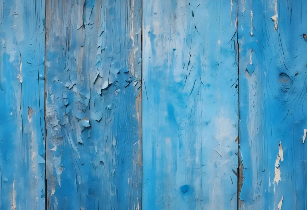 A Blue Wooden Planks With Cracked Paint Vertical Lines Rustic Texture Aged Surface Weathered Look Close Up Shot Natural Light Vintage Style 7 3c38