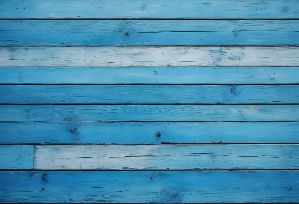 A Blue Wooden Surface With Horizontal Planks The Paint Is Distressed And Faded Creating A Rustic And Textured Background 37 8bec
