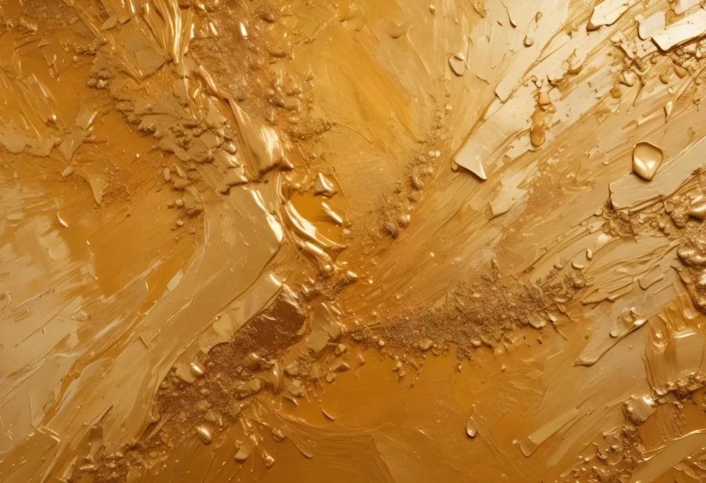 A Close Up Image Of A Golden Glittery Surface With A Textured Granular Appearance 49 3932